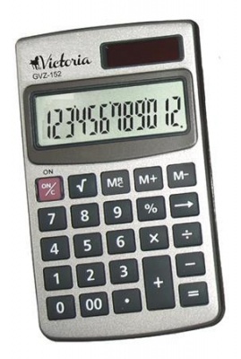 Kalkulačka, vrecková, 12 miestny displej, VICTORIA OFFICE "GVZ-152"
