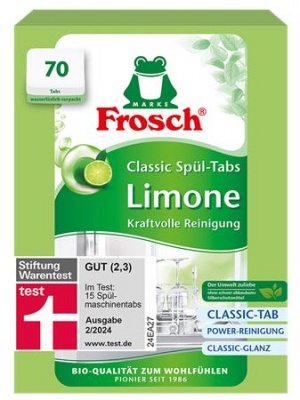 Tabletky do umývačky riadu, 70 ks, FROSCH, zelený citrón