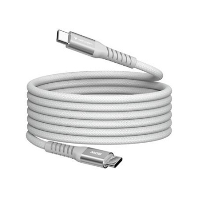 USB kábel, USB-C – USB-C, 1,2 m, 60 W, magnetický, VERBATIM, sivý