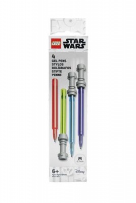 Gélové pero, sada, 0,7 mm, svetelný meč, LEGO "Star Wars", 4 rôzne farby