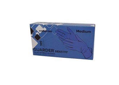 Ochranné rukavice, jednorazové, nitrilové, veľkosť: XL, 100 ks, nepudrované, modré