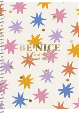 Špirálový zošit, A5, štvorčekový, 80 listov, SHKOLYARYK, farebné vzory, mix