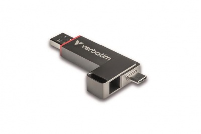 USB kľúč, 256GB, USB-A/C 3.2 Gen1, VERBATIM "Dual QuickStick", čierny