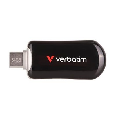USB kľúč, 64GB, USB-C 3.2 Gen1, VERBATIM "Plectra", čierny