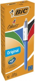 Guľôčkové pero, 0,32 mm, stláčací mechanizmus, 4 farby, BIC "4 Colours Original"