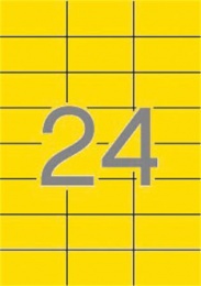 Etikety, 70x37 mm, farebné, APLI, žlté, 480 etikiet/bal