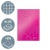 Záznamová kniha, A5, štvorčeková, 80 listov, tvrdá obálka, LEITZ "Wow", ružová