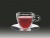 Šálka na čaj, nerezová, podšálka, dvojité sklo, 30 cl, 2 ks, "Thermo"  