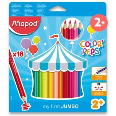 Pastelky 18ks MAPED MAXI COLOR PEPS