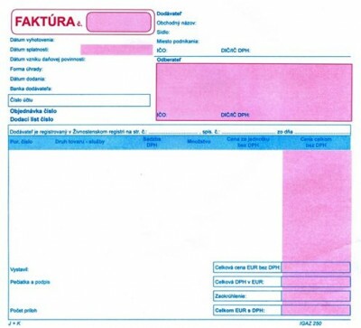 Faktúra-21x20 cm-dvojfarebná,samoprepis