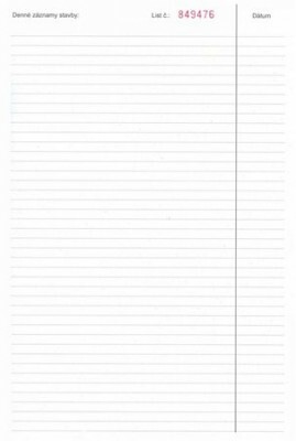 Stavebný denník A4 25x3+8 listov