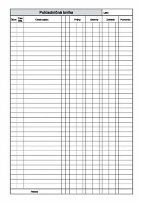 Pokladničná kniha A4-nečíslovaná 100 l.