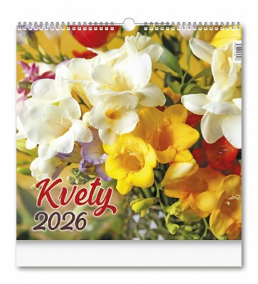 Kvety nástenný kalendár 2026