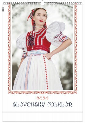 Slovenský folklór nástenný kalendár 2024