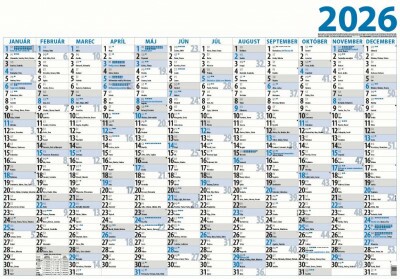 Plánovací jednolistový kalendár P06