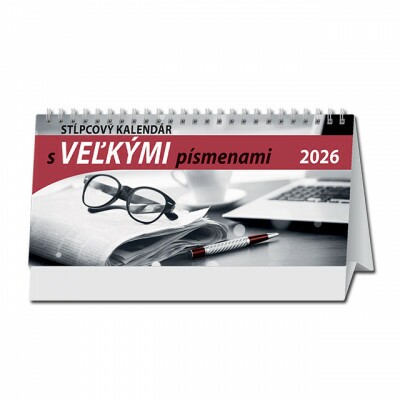 Kalendár s veľkými písmenami stĺpcový S28