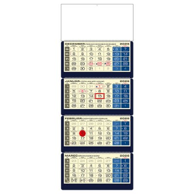 Štvormesačný kal.LUXUS modrý T10