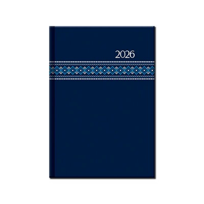 Týždenný diár Folk modrý A5